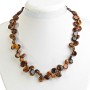 Necklace Tiger's Eye Butterfly 8-20mm, length 46cm