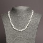 Necklace of natural baroque pearls, diameter 7x6 mm, length 46 cm