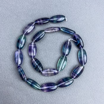 Fluorite beads natural stone oval, diameter 20x10 mm +/- on a thread, length 40 cm+