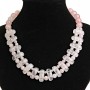CLEARANCE Cleopatra Necklace Rose Quartz 25×12 mm and 12 mm beads, length 47 cm