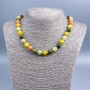 Necklace 'Assortment' of natural stone, faceted bead, diameter 10 mm +-, length 47 cm +
