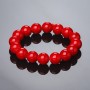 Elastic Bracelet with pressed coral 12 mm