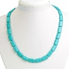 Veined Turquoise Necklace, Rectangular 10×15 mm, Length 48 cm