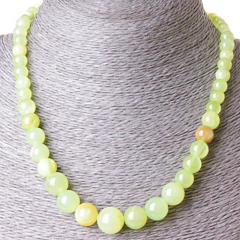 Onyx Bead Necklace, Graduated 6–14 mm, 47 cm