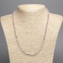 Kunzite Necklace with natural stone, faceted bead, diameter 4.5 mm, length 51 cm+