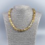 Natural Citrine Stone Necklace with a Faceted Bead, Diameter 9–10 mm, Length 48 cm +/-