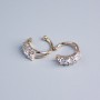 Kaf Xuping 18K Gold Plating with White Rhinestones 12x4mm +