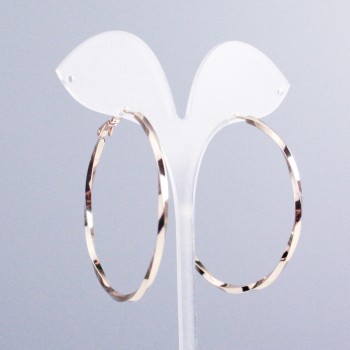 Xuping Hoop Earrings with 18K Gold Plating, 3mm Thick, 50mm Diameter