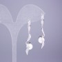 Xuping Rhodium-plated Earrings with White Crystals and Majorca Pearls 44x10 mm+