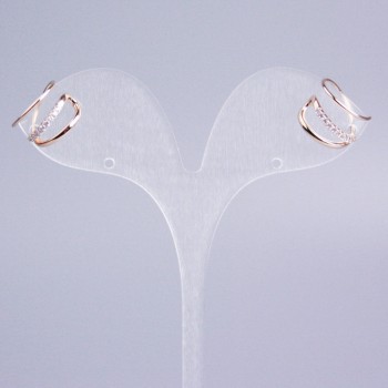 Каф потрійний Xuping Позолота 18К білі стрази 14х10мм +