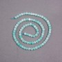 Amazonite beads on thread, natural stone, faceted cube, diameter 4×4 mm, length 40 cm