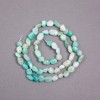 Larimar natural gemstone faceted beads on a string, diameter 6x8 mm ±, length 39 cm ±