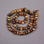 Tiger's Eye Beads on Thread, Natural Stone, Faceted, 9x6 mm, Length 39 cm