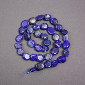 Beads on thread Lazurite natural stone, faceted, diameter 11×10×5 mm ±, length 40 cm ±
