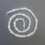 Beads of rock crystal, natural stone, faceted cube beads, diameter 5×5 mm, length 38 cm ± on thread
