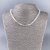 Rock Crystal Necklace with Faceted Cube Beads, diameter 5, 5x5, 5 mm ±, length 48 cm ±