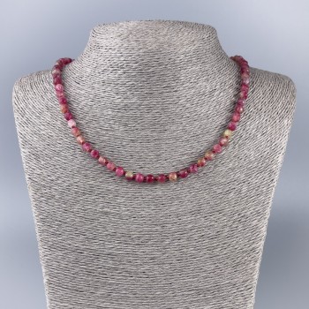 Polychrome Tourmaline Necklace with 5x5mm Cubes