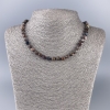 Petersite Necklace, natural stone, faceted cube beads, 6x6 mm diameter, 50 cm length
