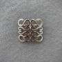 Accent Brooch Silver Metal 40x40mm +