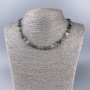 Beaded Necklace of Hairy Quartz, Natural Stone, Faceted Beads, Diameter 6x8 mm, Length 51 cm+