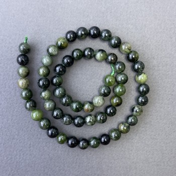 Natural Diopside Beads, Smooth Round Balls, 6.5 mm Diameter, 39 cm Length