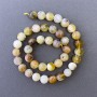 Yellow Opal Beads, Natural Stone, Smooth Round Beads, 10.5 mm diameter, 39 cm length