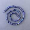 Lazurite Beads, Natural Stone Washer on Thread, 6x2.5 mm, Length 39 cm, with Seed Beads 3x2 mm