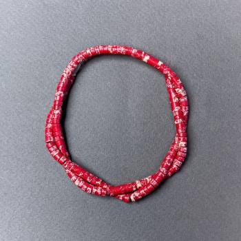 Red Variscite Beads (Pressed) Rondelle, diameter 4.5×2.5 mm, length approximately 38 cm on thread