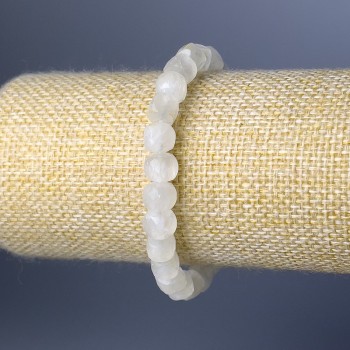 Браслет Гірський Кришталь натуральний камінь гранований кубик, діаметр 7, 5мм+-, довжина 18см (стрейч)