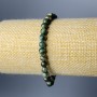 Green lepidolite bracelet with natural stone smooth beads, 6 mm diameter, 18 cm length (stretch)