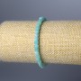 Amazonite bracelet, natural stone, faceted cube, diameter about 4 mm, length 18 cm (stretch)