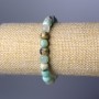 Bracelet Chrysocolla and Lazurite natural stone faceted cubes, 7 mm diameter ±, length 18 cm (stretch)