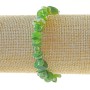 Jadeite bracelet with natural stone chips, 9x3 mm diameter, 18 cm length, stretch