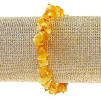 Amber 'Crumb' Bracelet, 8x3 mm diameter, 18 cm length (Stretch)