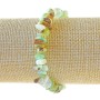 Chrysoprase natural stone chip bracelet, diameter 7x3mm +-, length 18 cm +- (stretch)