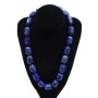 Lapis Lazuli Necklace - natural stone, faceted, diameter 15x20 mm ±, length 52 cm +