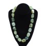 Necklace with Prehnite, natural stone, faceted, diameter 14×20 mm ±, length 52 cm +