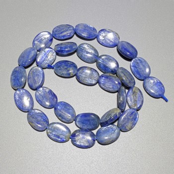 Kyanite Beads, Natural Stone, Oval, 10x14 mm, 40 cm length on thread
