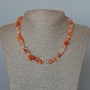 Carnelian necklace with natural stone chips, diameter 8x4 mm, length 44 cm