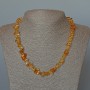 Citrine necklace with natural stone, faceted beads, 8x4 mm diameter, 48 cm length