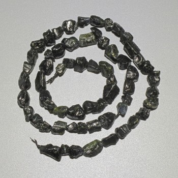 Sunstone Obsidian Natural Gemstone Faceted Beads, 6 mm Diameter ±, 40 cm Length ± on Thread