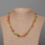 Necklace of Multicolored Glass Faceted Beads, Diameter 8x4 mm ±, Length 47 cm