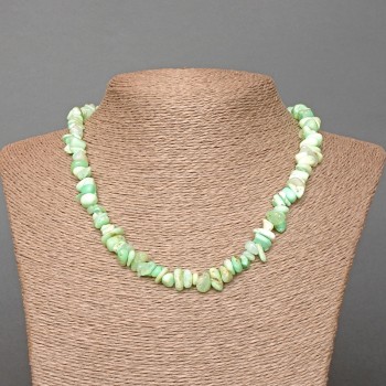 Amazonite Necklace with natural amazonite granules, 7×3 mm ±, length 47 cm