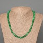 Malachite Bead Necklace (Synthetic) Smooth Rondelle, 8×5 mm, Length 48 cm