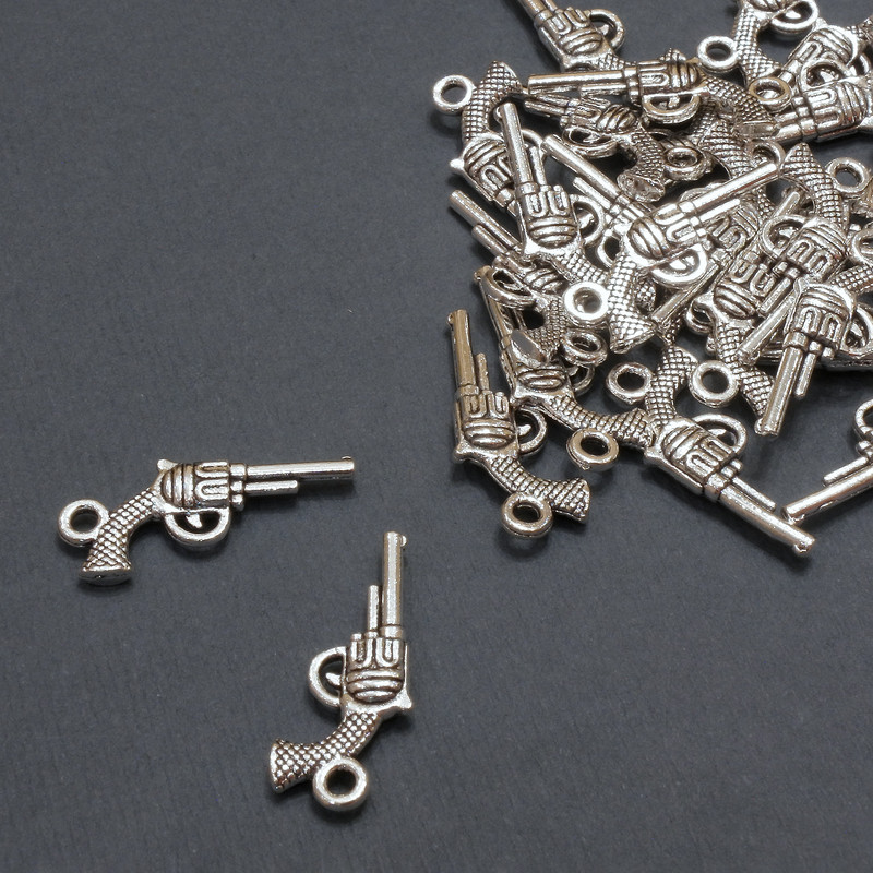 Pendant findings 'Pistol', diameter 9×20 mm ± packaging 20 g 29 pcs (+/-)