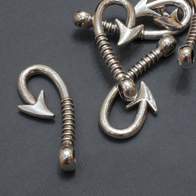 Pendant finding Hook, diameter 16×39 mm ±; packaging 20 g, 5 pcs.