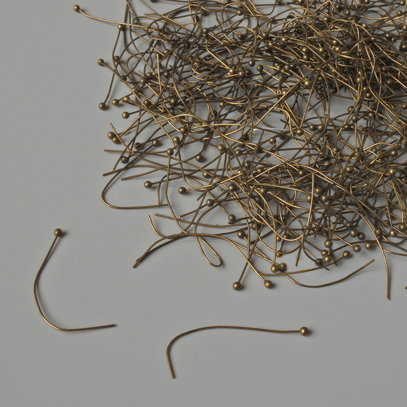 Bronze Ball-Headed Pins, 40mm Length, 200 g