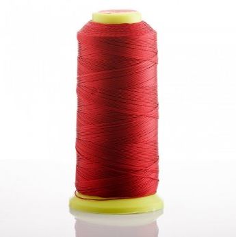 Red bobbin thread, 0.6 mm diameter, nylon for crafts, 500 m