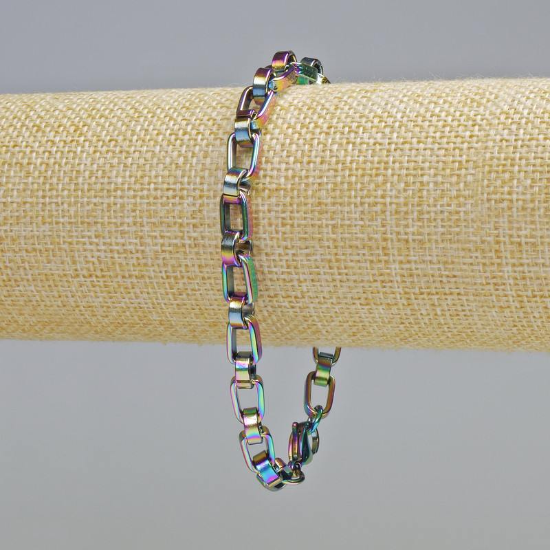 Браслет Xuping з напиленням "бензин" 18К, товщина 6мм+-, довжина 22см+