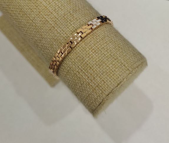 Xuping 18K Gold-Plated Bracelet, length 19 cm, thickness 6 mm+